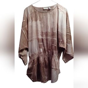 CHICOS Top Blouse Women's Gorgeous Colors Mauves Gray